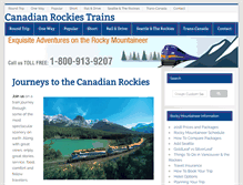 Tablet Screenshot of canadianrockiestrains.com